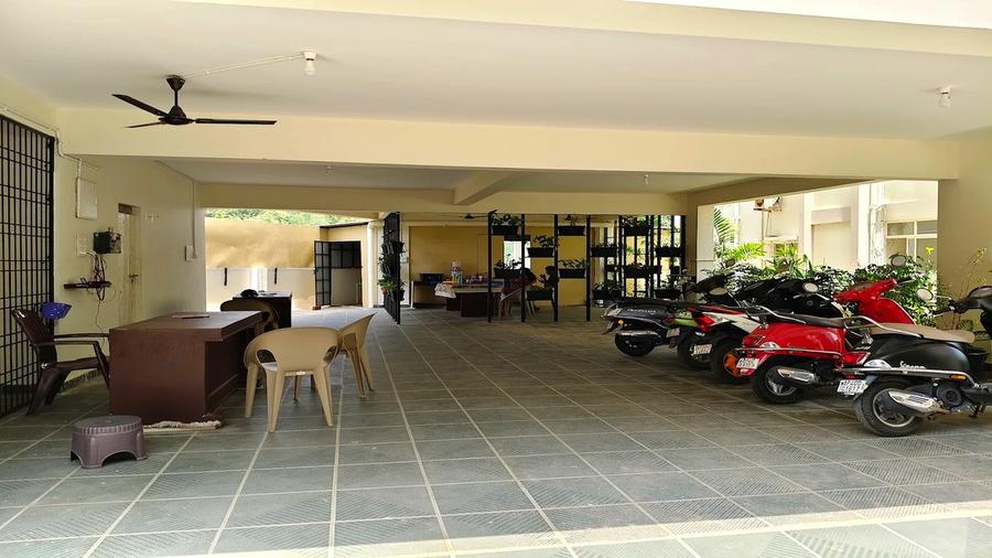 Ground floor reception, parking and common area